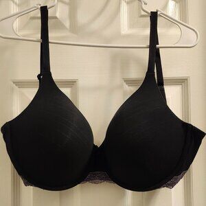 Adore Me Black Purple Lace T-Shirt Bra 38DDD